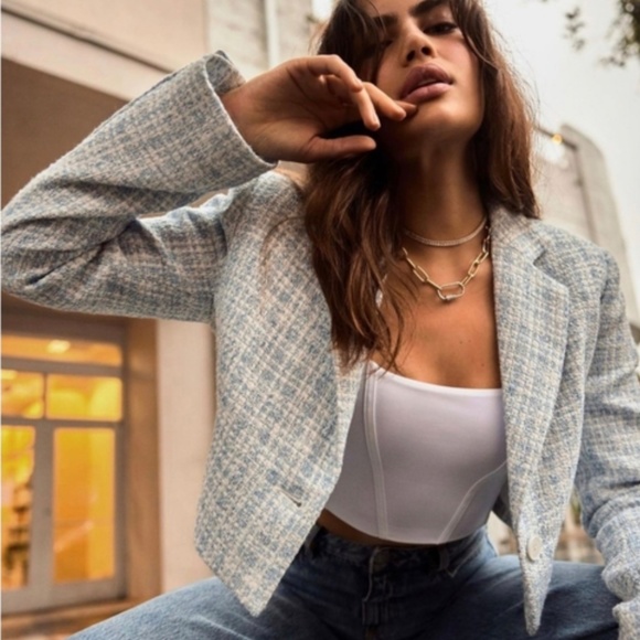 Dynamite Kora  tweed blazer and skirt - Picture 3 of 6